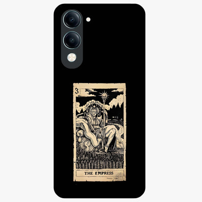 The Empress Glass Case showing flat back view with regal feminine artwork and glossy glass finish.