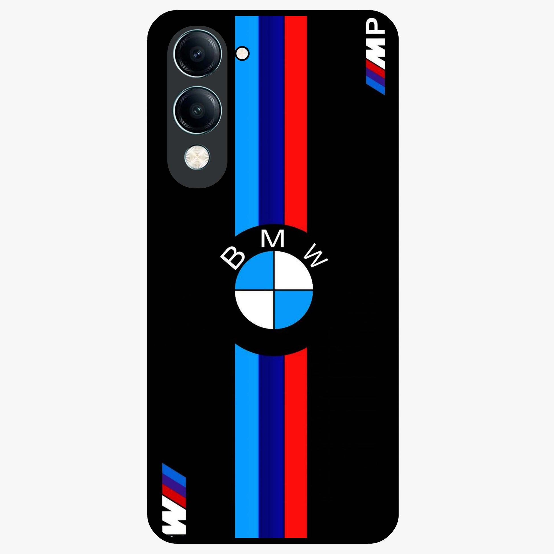 Turbo BMW Beast Glass Case showing flat back view with high performance sports car artwork and glossy glass finish.