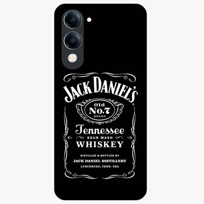 Vintage Whiskey Heritage Glass Case showing flat back view with classic whiskey inspired artwork and glossy glass finish.