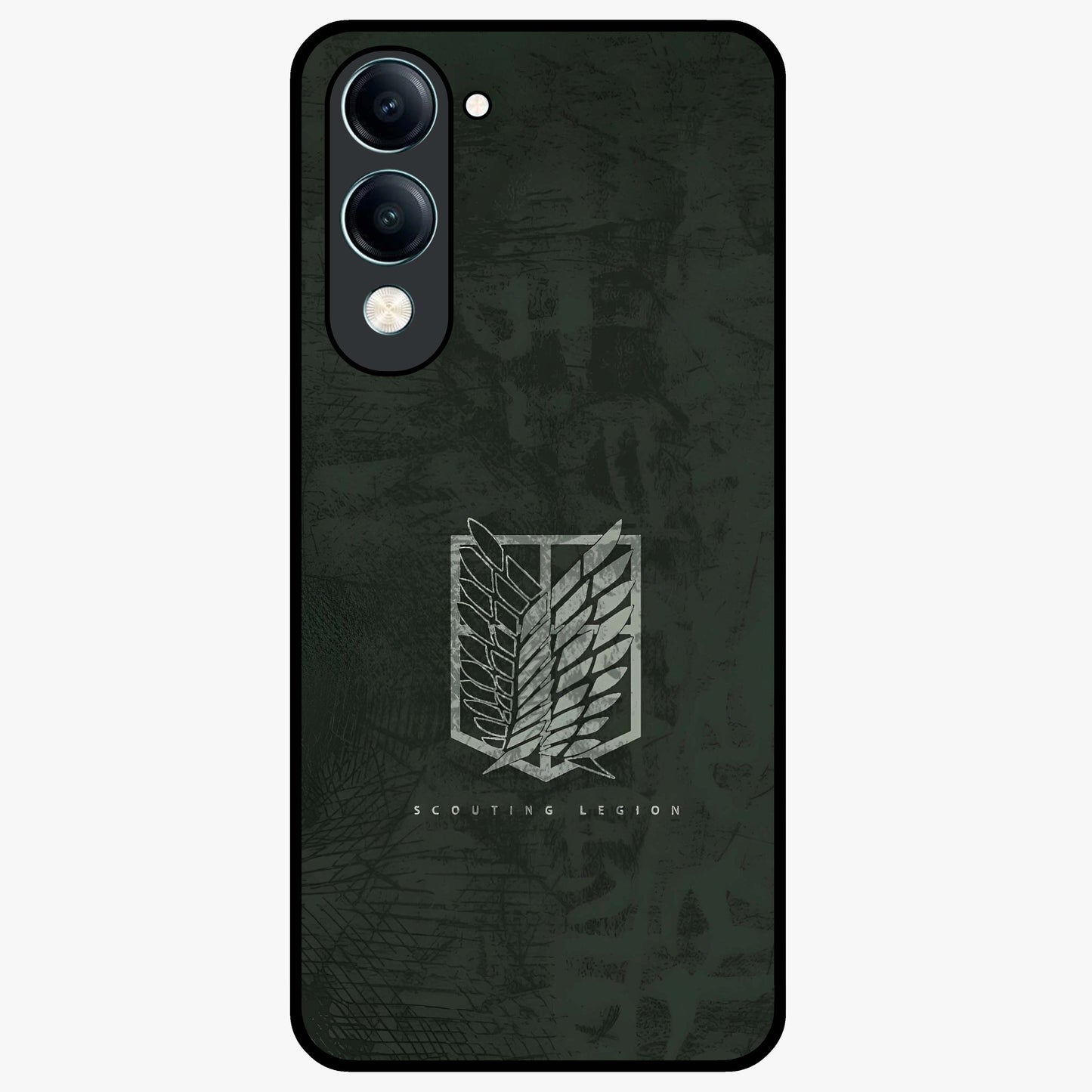 Wings Of Freedom Glass Case showing flat back view with symbolic wings artwork and glossy glass finish.
