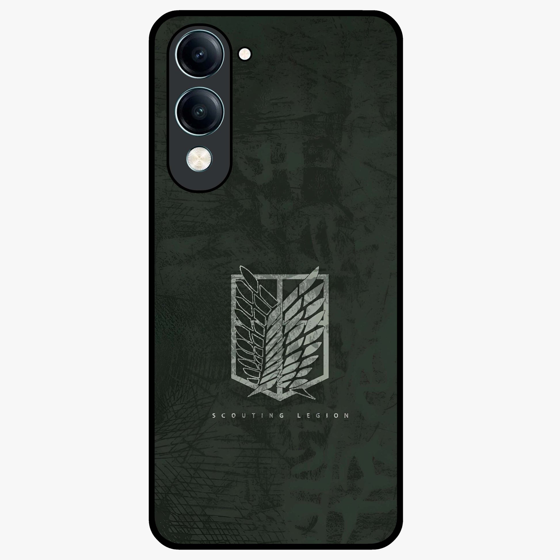 Wings Of Freedom Glass Case showing flat back view with symbolic wings artwork and glossy glass finish.