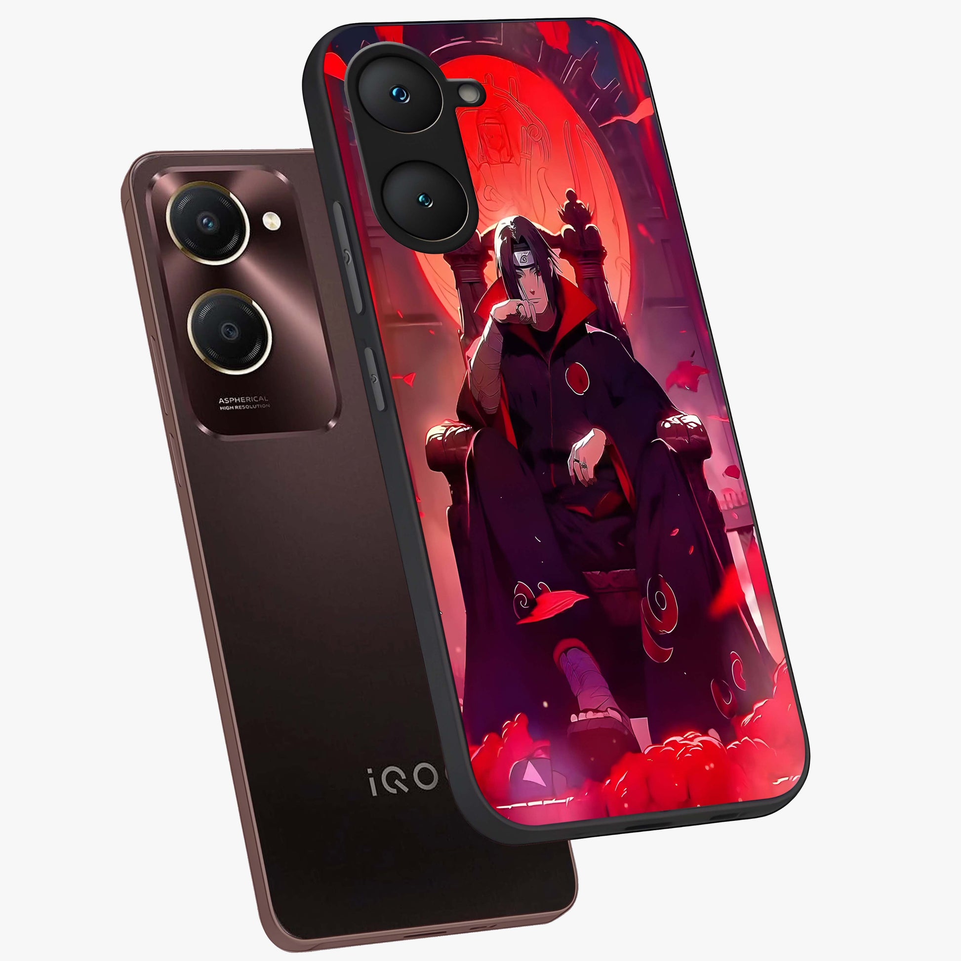 Blood Moon Sovereign Glass Case displayed in angled mockup highlighting dark celestial moon design and dramatic theme.