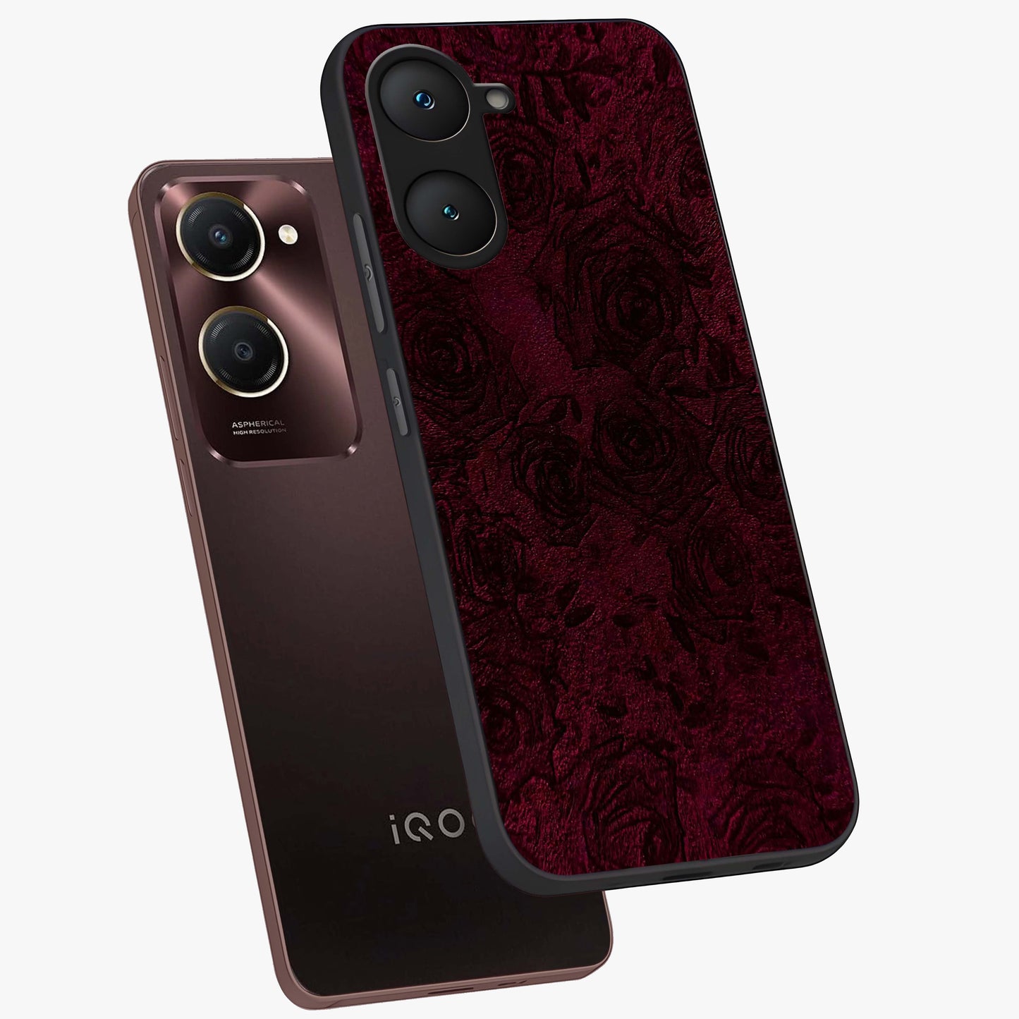 Crimson Fade Flow Glass Case displayed in angled mockup highlighting smooth gradient design with modern aesthetic style.
