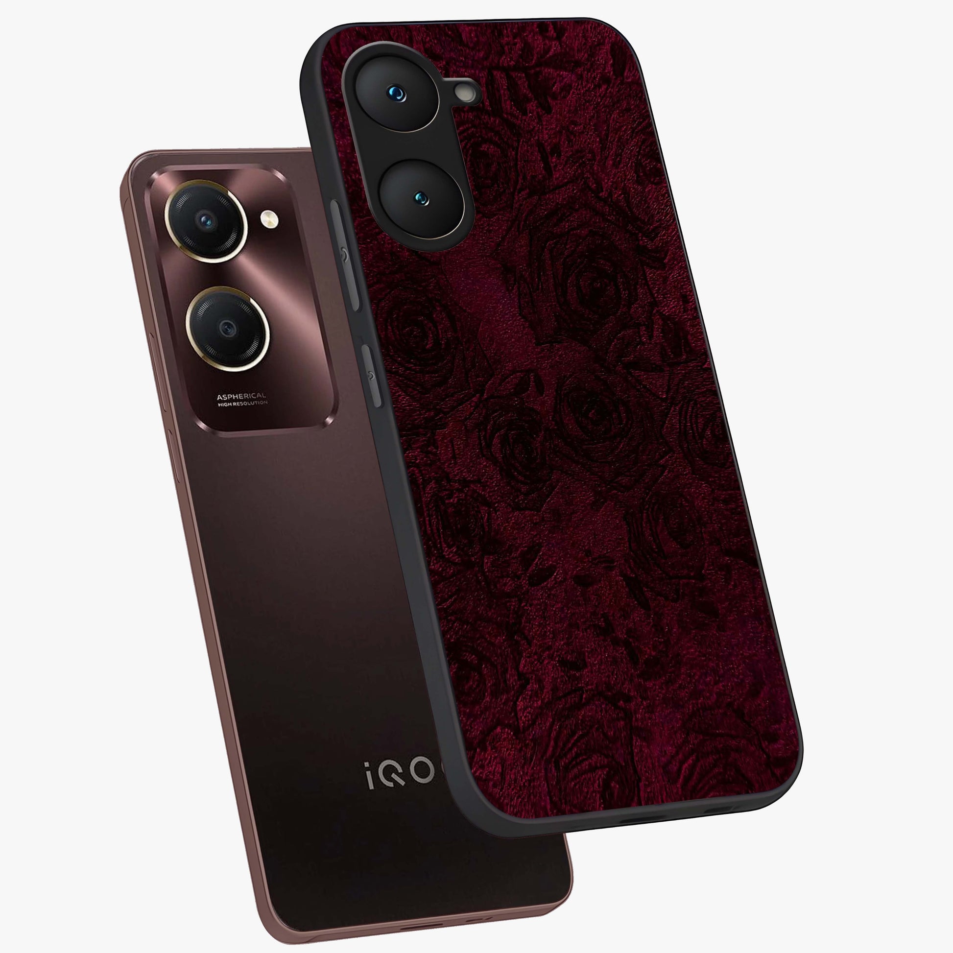 Crimson Fade Flow Glass Case displayed in angled mockup highlighting smooth gradient design with modern aesthetic style.