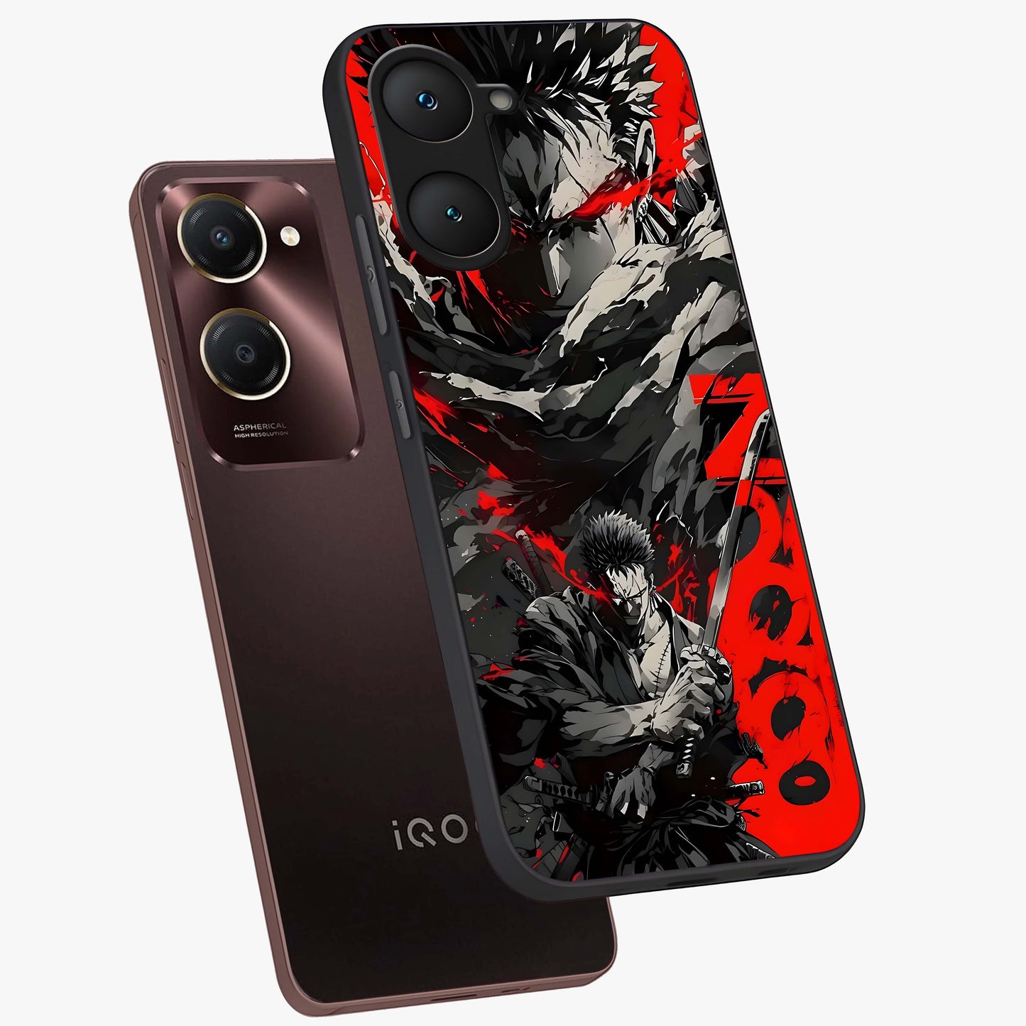 Demon Sword Resolve Glass Case displayed in angled mockup highlighting powerful demon sword illustration with dark fantasy aesthetic.