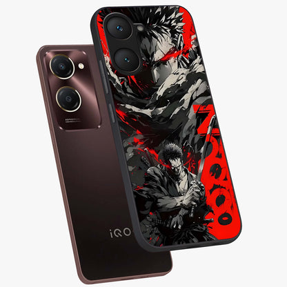 Demon Sword Resolve Glass Case displayed in angled mockup highlighting powerful demon sword illustration with dark fantasy aesthetic.