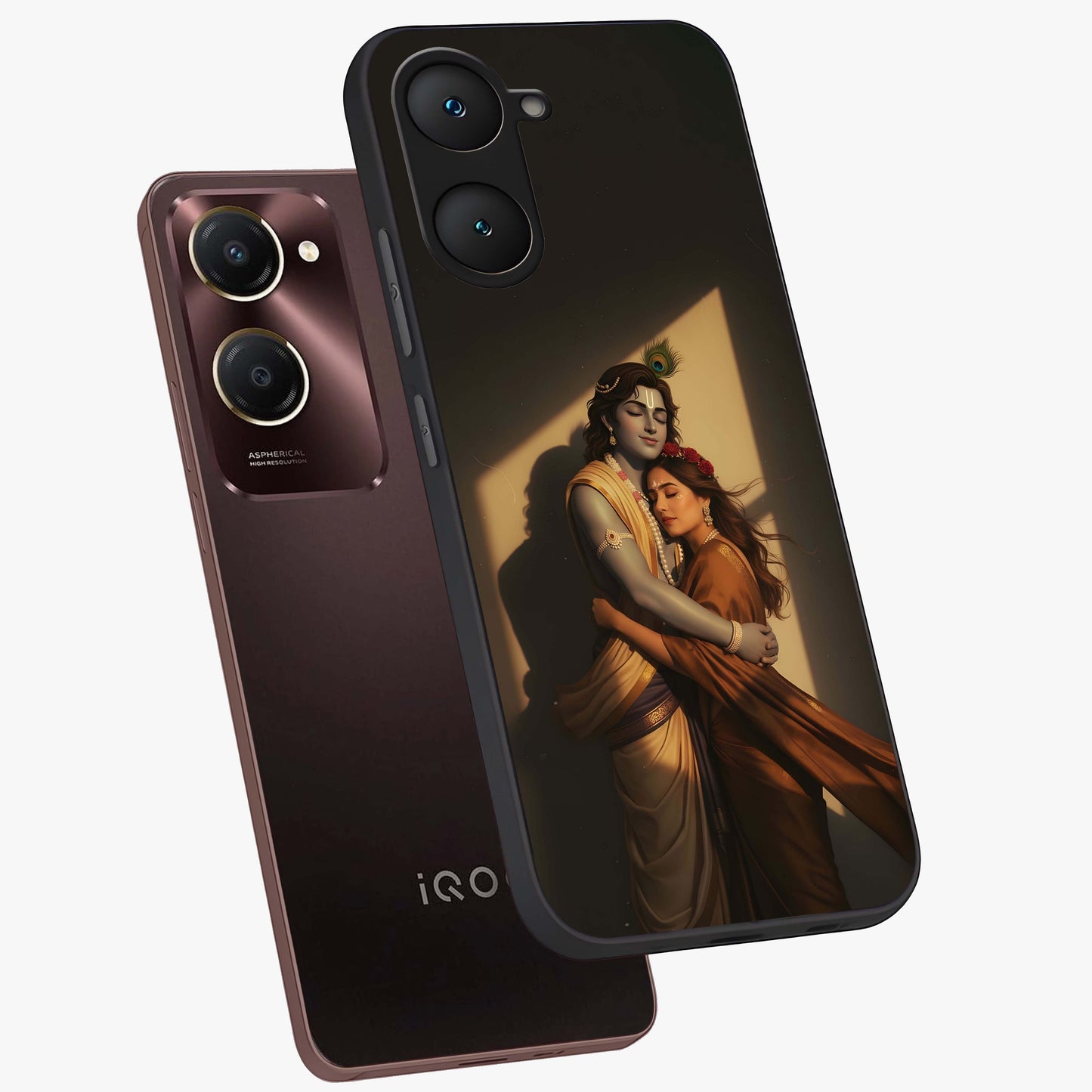 Divine Eternal Love Glass Case displayed in angled mockup highlighting elegant divine inspired design with peaceful aesthetic.