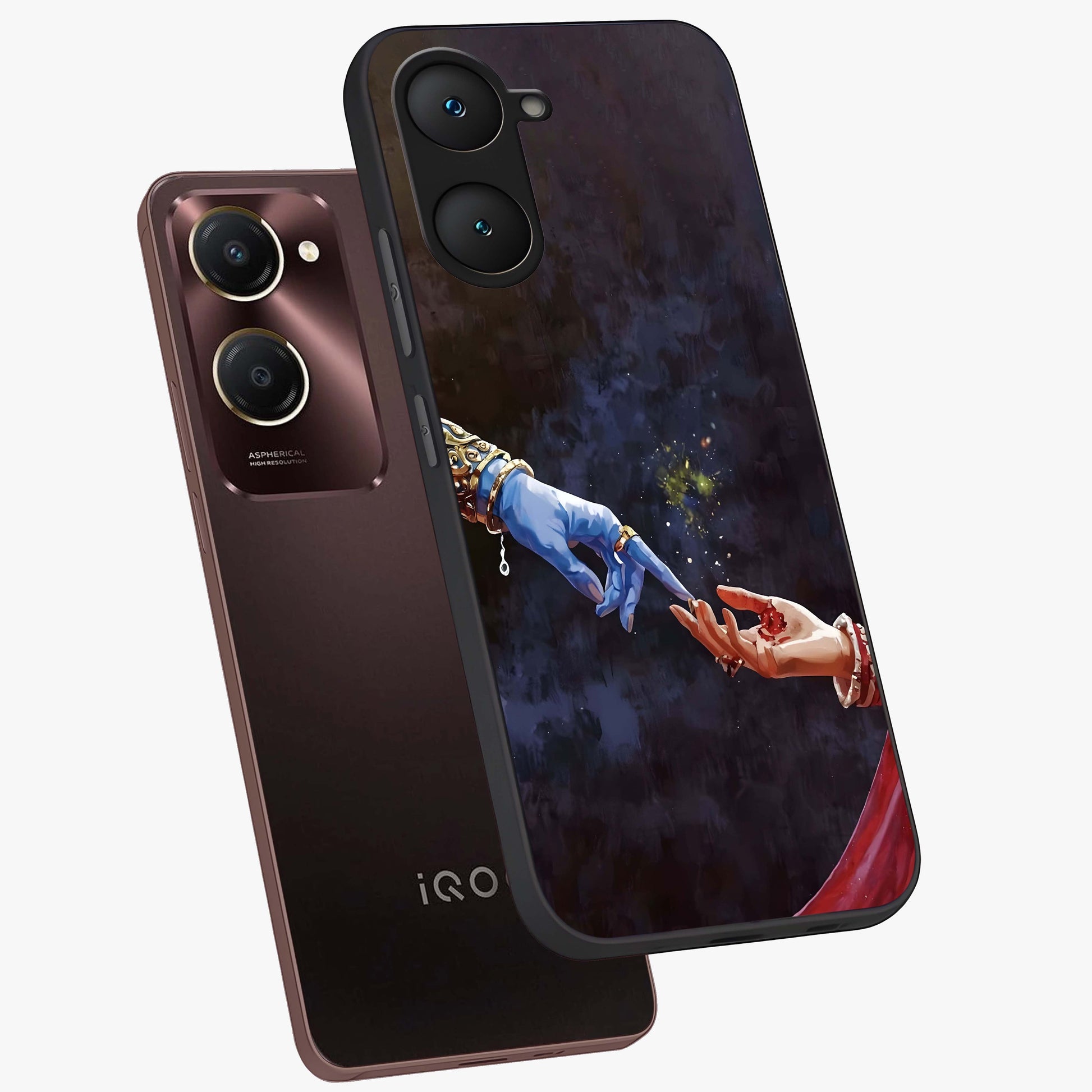 Divine Touch Eternal Glass Case displayed in angled mockup highlighting elegant divine inspired design with calm aesthetic style.