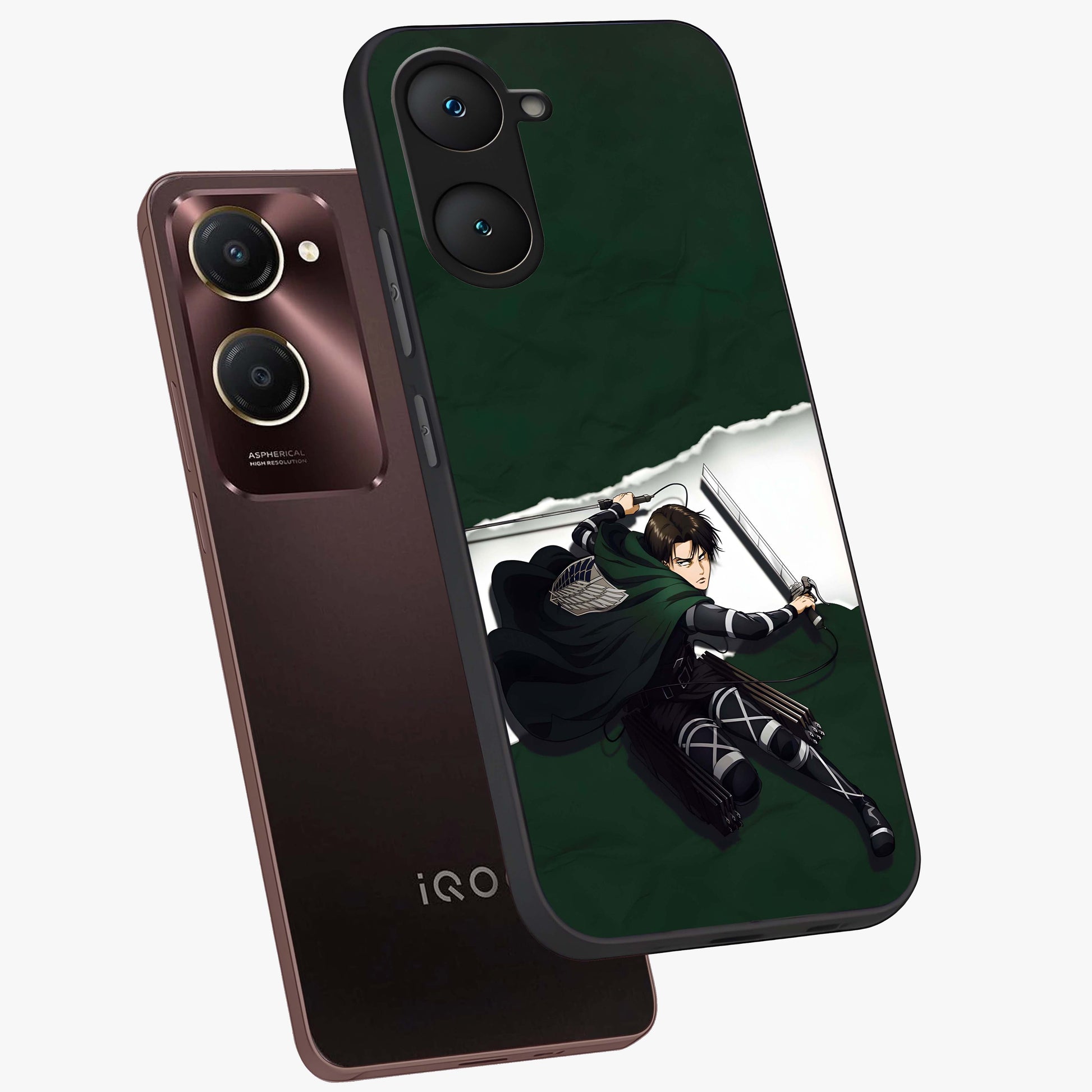 Emerald War Vanguard Glass Case displayed in angled mockup highlighting intense battle inspired design with emerald tone aesthetic.