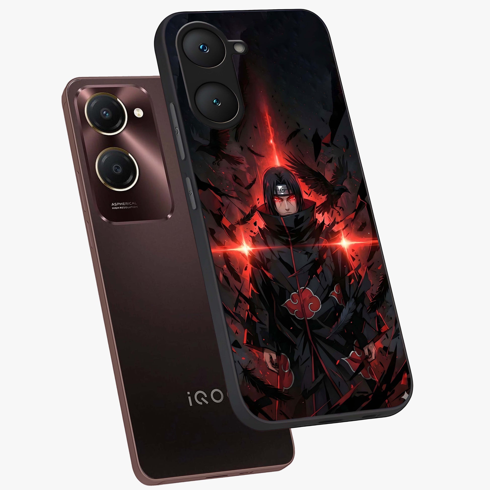 Focused Blade Discipline Glass Case displayed in angled mockup highlighting clean minimal text artwork with modern aesthetic style.