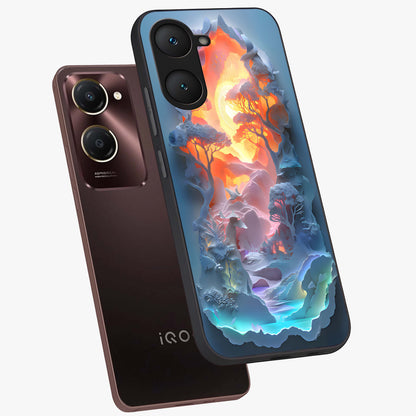 Glow Forest Portal Glass Case displayed in angled mockup highlighting mystical forest design with magical glowing aesthetic.