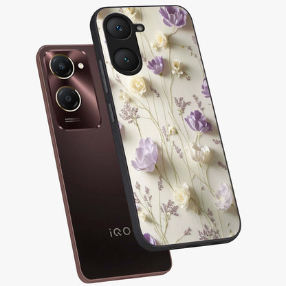 Lilac Breeze Harmony Glass Case displayed in angled mockup highlighting calm lilac breeze design with soothing aesthetic style.