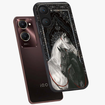 Majestic Ride Legacy Glass Case displayed in angled mockup highlighting sleek vehicle design with bold racing aesthetic.