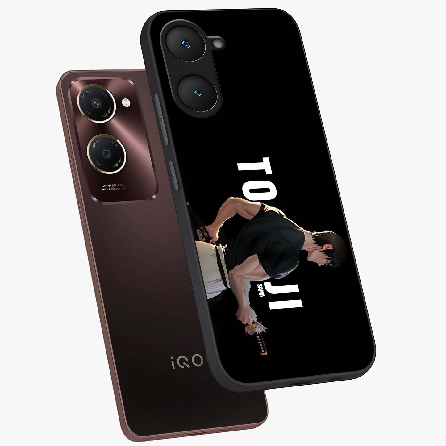 Midnight Blade Resolve Glass Case displayed in angled mockup highlighting powerful blade illustration with dramatic dark aesthetic.