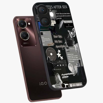 Midnight Love Echo Glass Case displayed in angled mockup highlighting elegant love inspired design with deep aesthetic style.