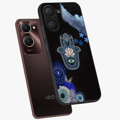 Mystic Hand Aura Glass Case displayed in angled mockup highlighting magical aura design with spiritual aesthetic style.