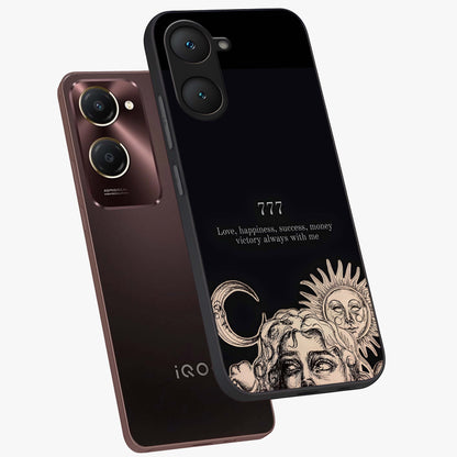 Mystic Victory Aura Glass Case displayed in angled mockup highlighting energetic aura design with bold mystical aesthetic.