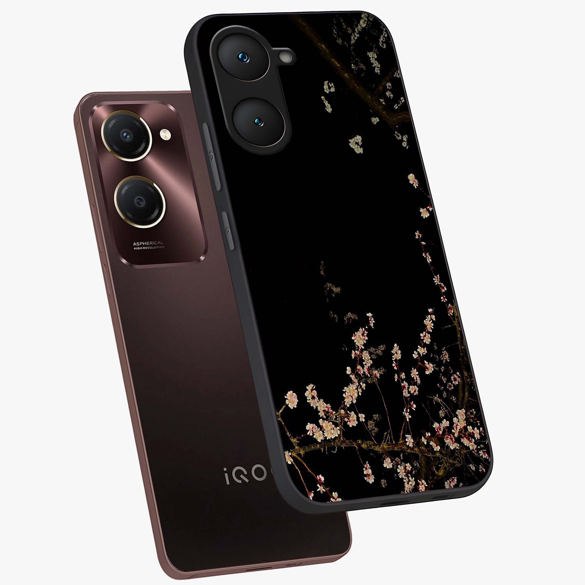Petal Moon Light With Custom Name Glass Case displayed in angled mockup highlighting delicate petal design with custom name feature.