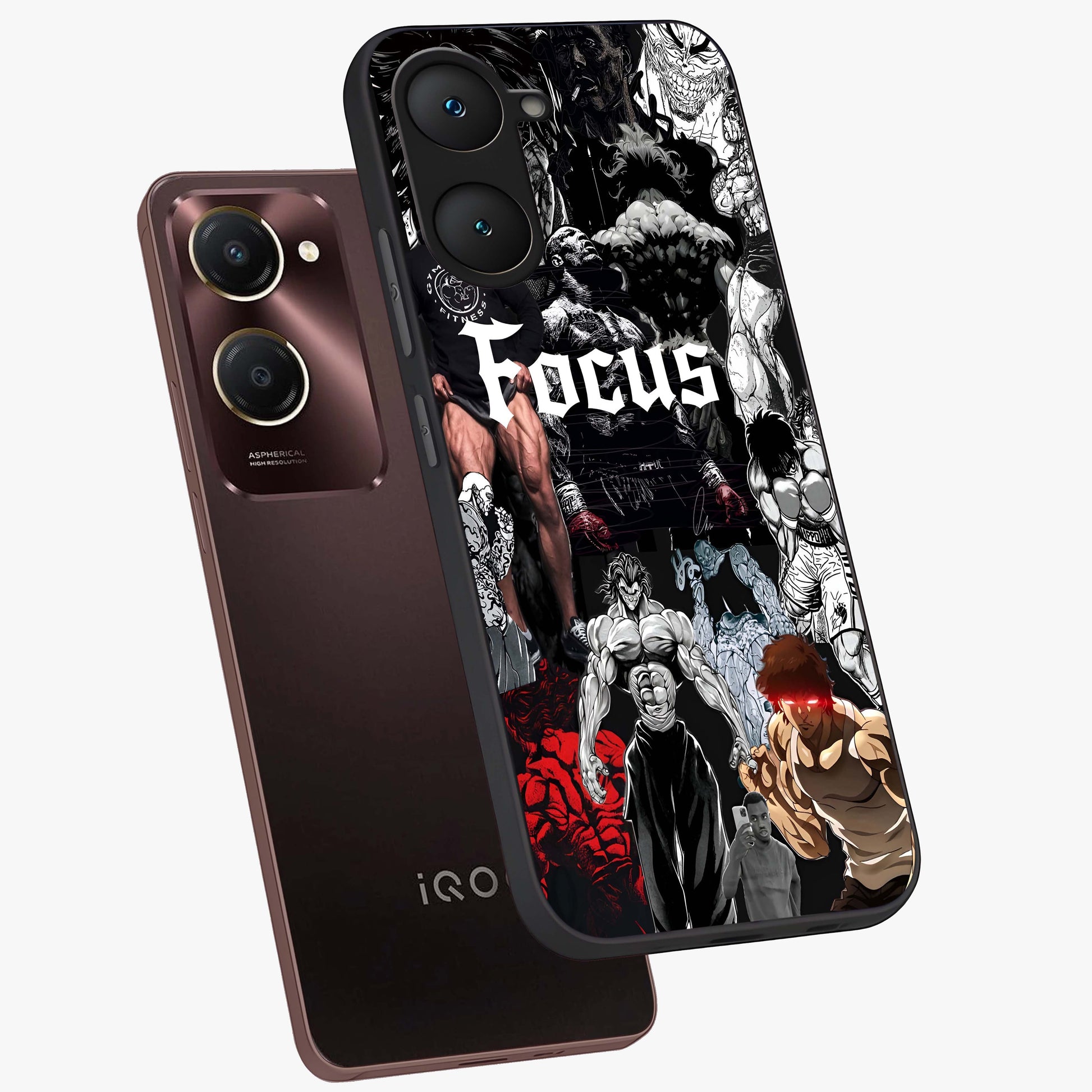Relentless Power Focus Glass Case displayed in angled mockup highlighting bold statement design with modern aesthetic style.