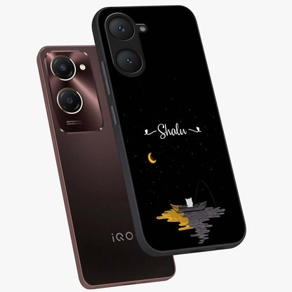 Silent Night Row Glass Case displayed in angled mockup highlighting peaceful evening design with dreamy night aesthetic.