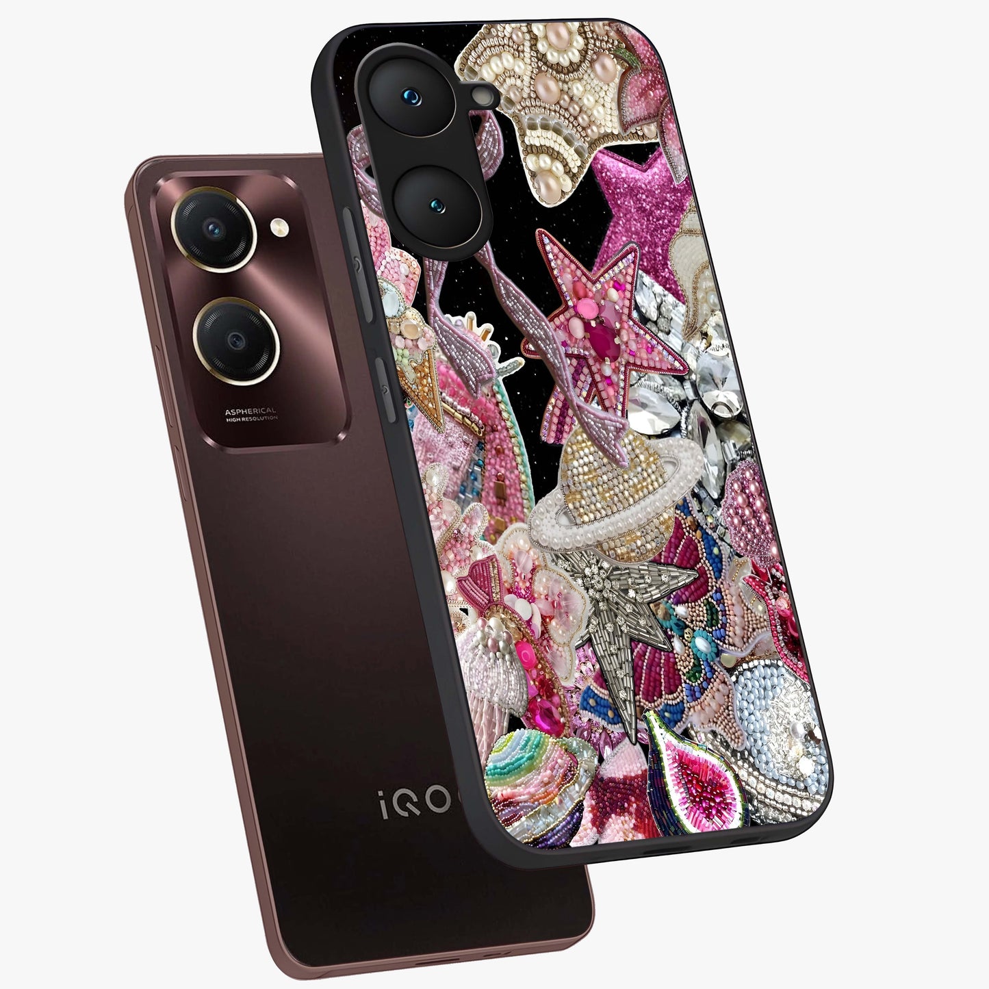 Starlit Jewel Dream Glass Case displayed in angled mockup highlighting glowing celestial jewel design with dreamy aesthetic.