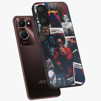 The Weeknd Glass Case displayed in angled mockup highlighting stylish pop culture inspired design with modern aesthetic.