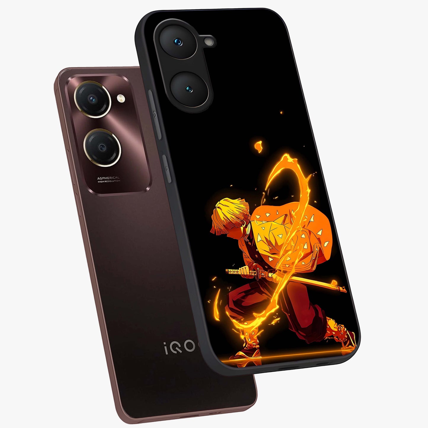 Thunder Flame Execution Glass Case displayed in angled mockup highlighting dramatic fire themed design with intense fantasy aesthetic.