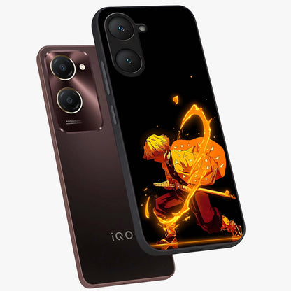 Thunder Flame Execution Glass Case displayed in angled mockup highlighting dramatic fire themed design with intense fantasy aesthetic.