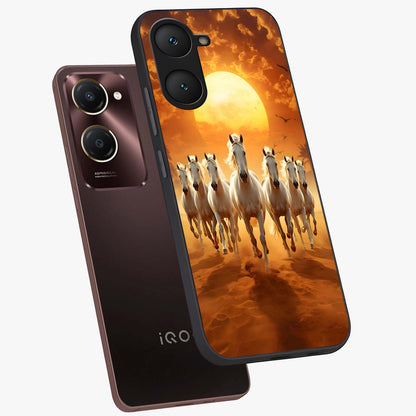 Wild Sunset Majesty Glass Case displayed in angled mockup highlighting vibrant sunset sky design with scenic aesthetic.