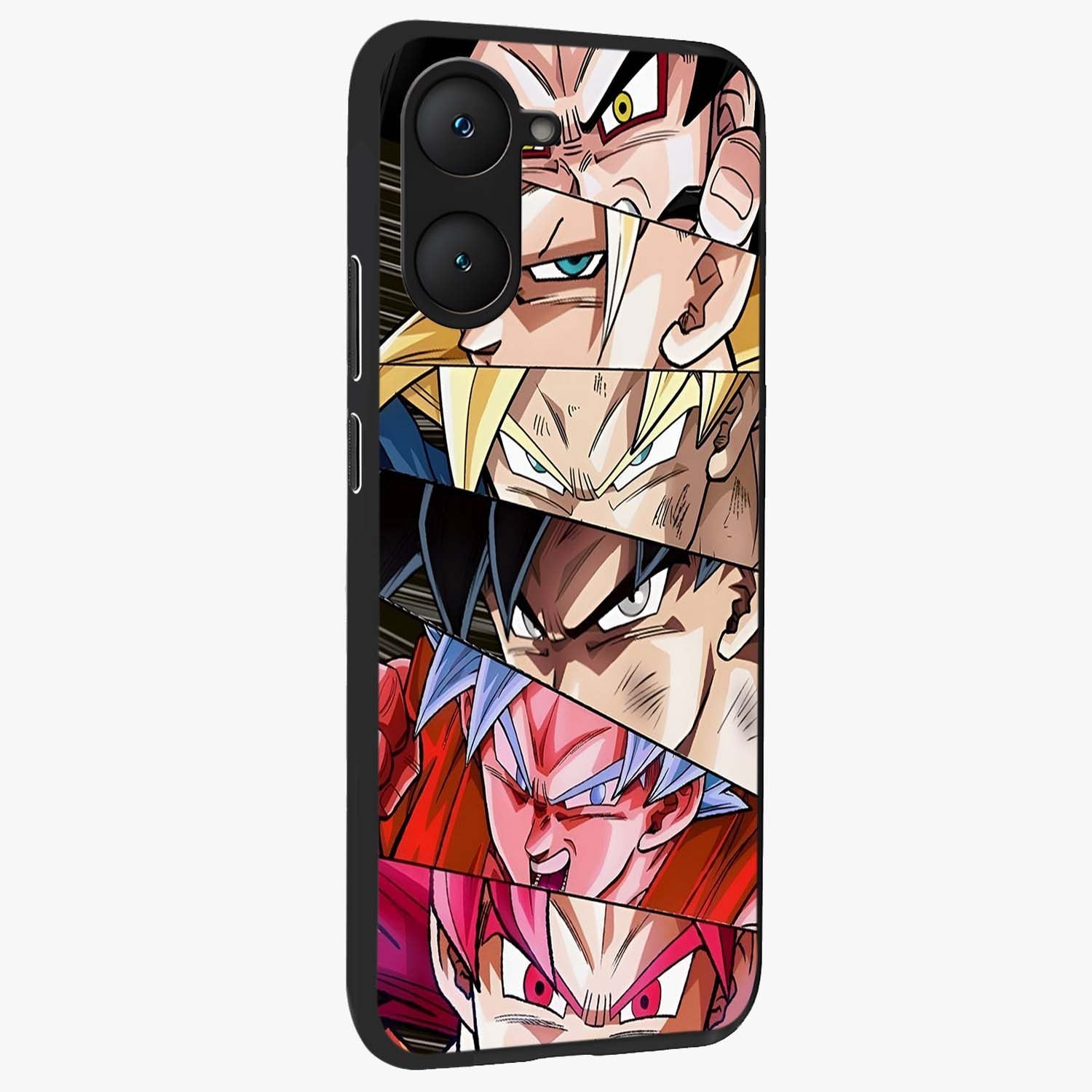 Anime Character Glass Case upright view showcasing expressive anime artwork with bold graphic style.