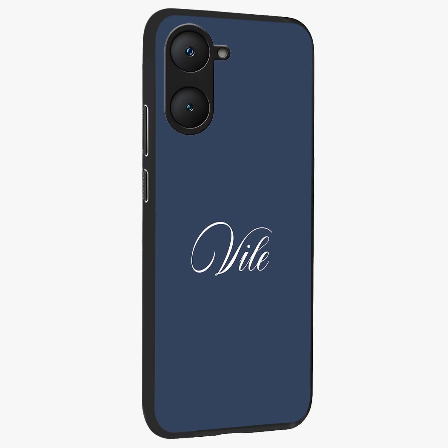 Blue Vintage Floral Pattern Glass Case displayed in angled mockup highlighting classic blue floral pattern and retro aesthetic design.