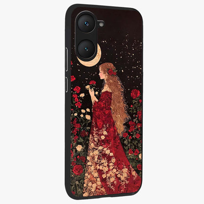 Crimson Dreams Glass Case upright view showcasing dreamy red toned artwork with modern aesthetic style.