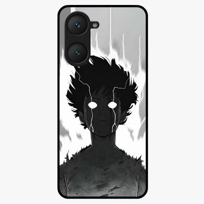 Awakened Inner Rage Glass Case showing flat back view with intense artistic artwork and glossy glass finish.