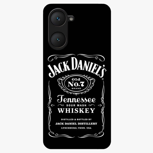 Vintage Whiskey Heritage Glass Case showing flat back view with classic whiskey inspired artwork and glossy glass finish.