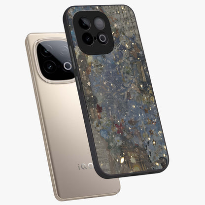 Aesthetic Astrolophia Glass Case displayed in angled mockup highlighting artistic aesthetic elements and smooth glass surface.