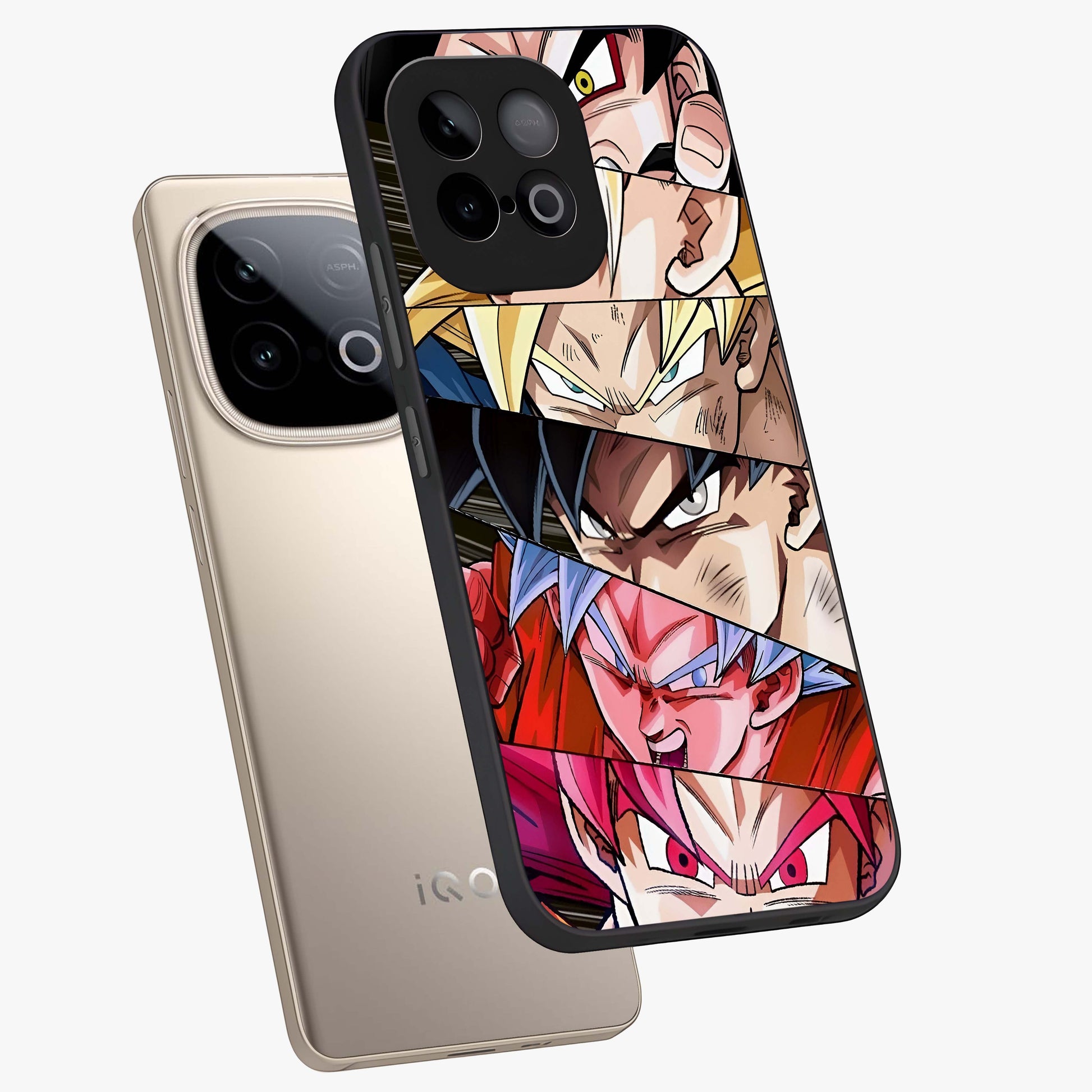 Anime Character Glass Case displayed in angled mockup highlighting colorful anime character illustration.