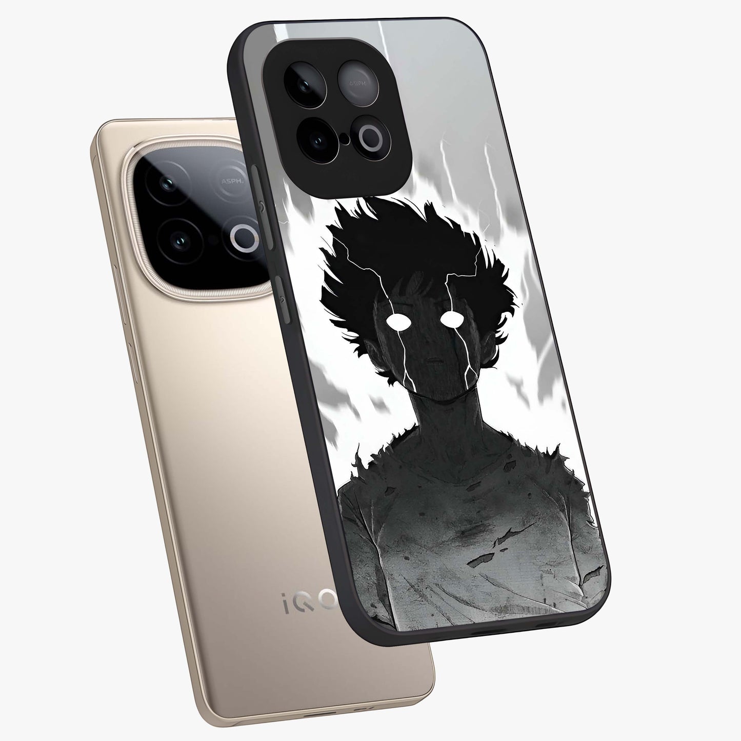 Awakened Inner Rage Glass Case displayed in angled mockup highlighting powerful graphic design and bold artistic theme.