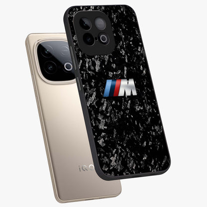 Carbon Speed Mark Glass Case displayed in angled mockup highlighting racing inspired carbon design and sleek aesthetic style.