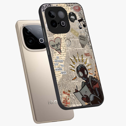 City Dream Sketch Glass Case displayed in angled mockup highlighting minimal city illustration with aesthetic sketch style.