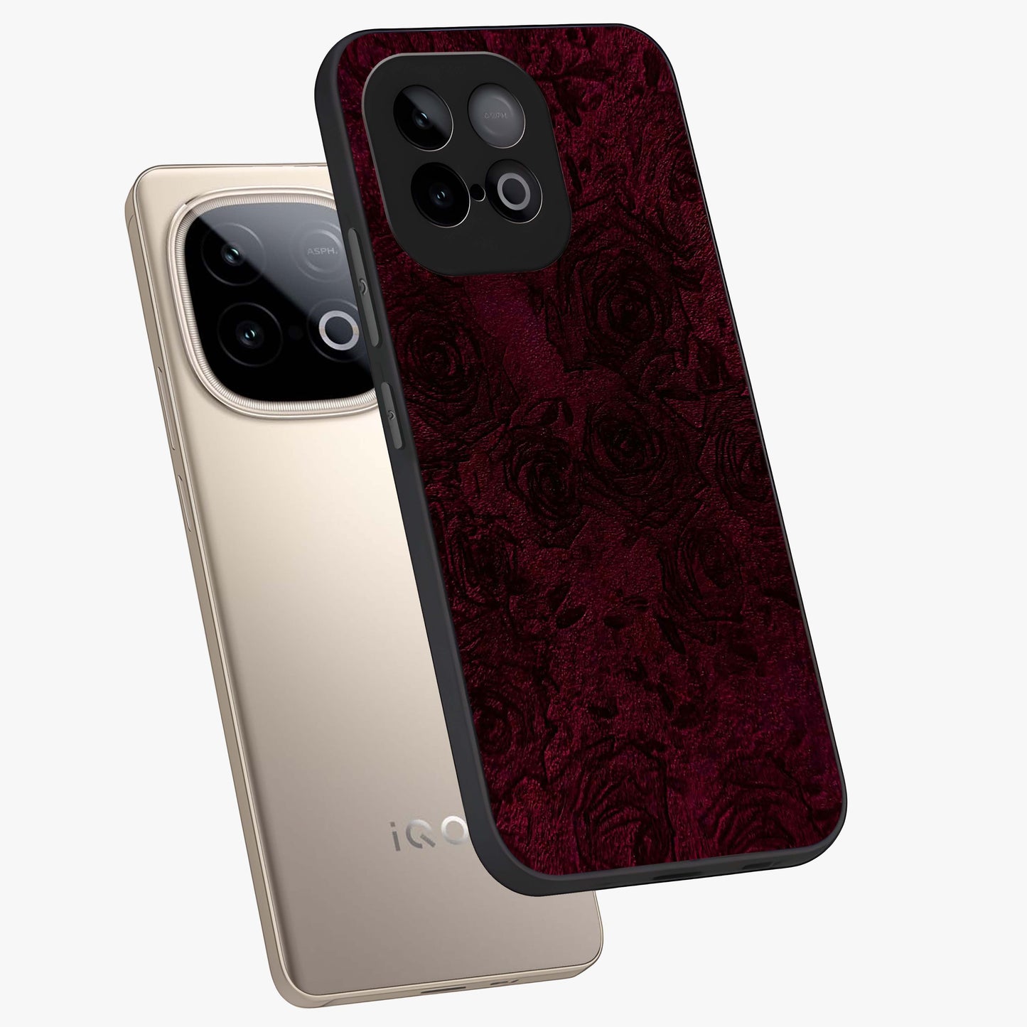 Crimson Fade Flow Glass Case displayed in angled mockup highlighting smooth gradient design with modern aesthetic style.