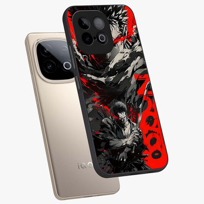 Demon Sword Resolve Glass Case displayed in angled mockup highlighting powerful demon sword illustration with dark fantasy aesthetic.