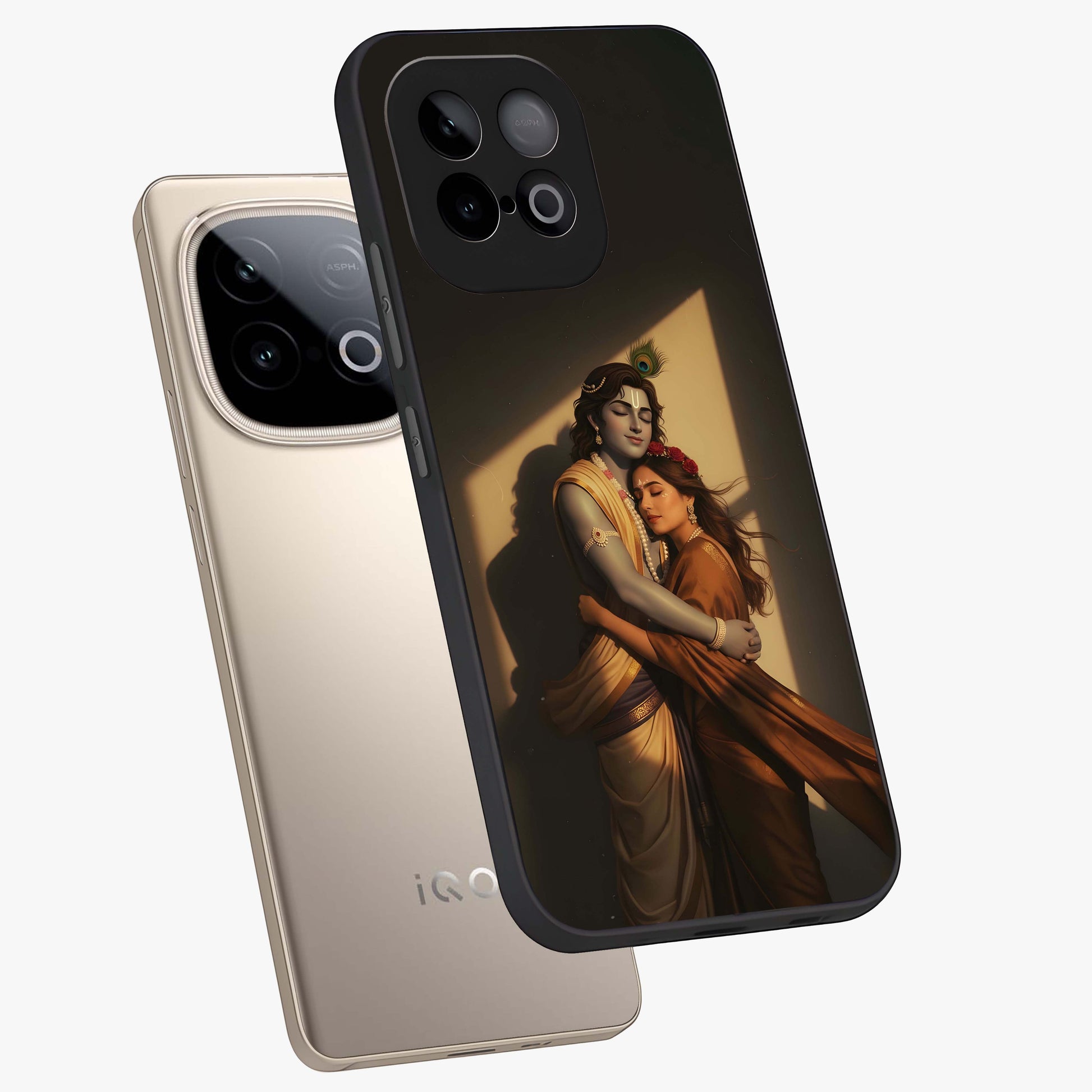Divine Eternal Love Glass Case displayed in angled mockup highlighting elegant divine inspired design with peaceful aesthetic.