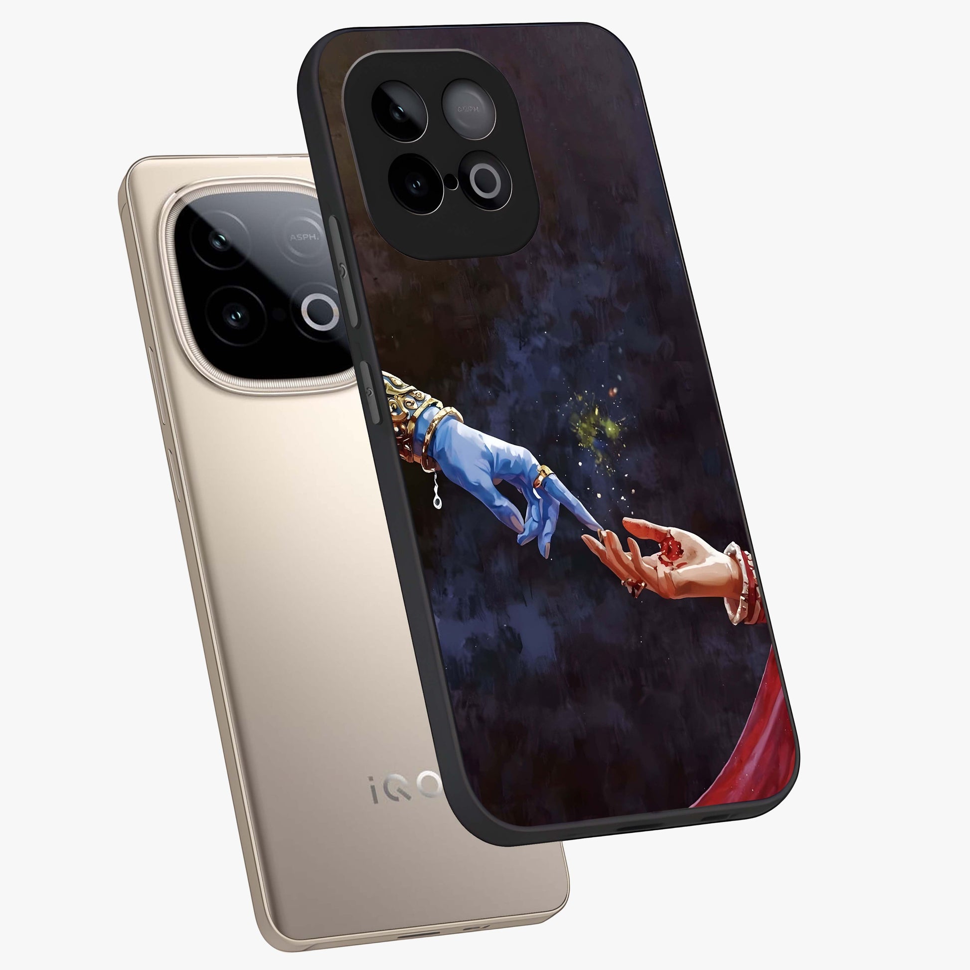 Divine Touch Eternal Glass Case displayed in angled mockup highlighting elegant divine inspired design with calm aesthetic style.