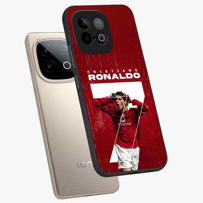 Goal Celebration Legacy Glass Case displayed in angled mockup highlighting energetic sports celebration design with bold athletic theme.