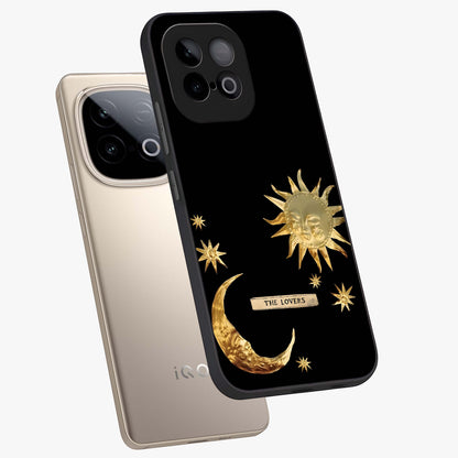 Gold Sun Blush Glass Case displayed in angled mockup highlighting radiant sun design with warm golden aesthetic.