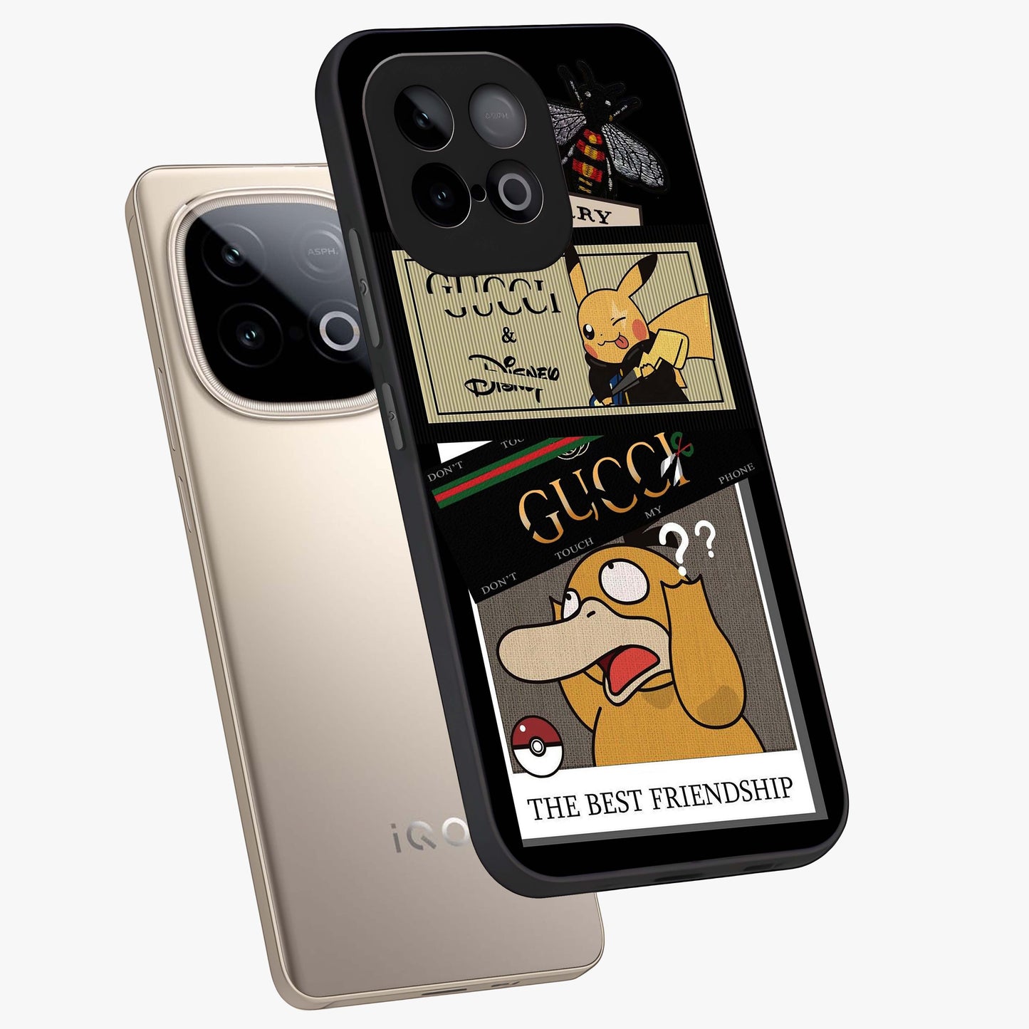 Gucci Play Mashup Glass Case displayed in angled mockup highlighting stylish fashion mashup design with bold aesthetic.