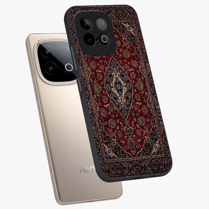 Heritage Carpet Royale Glass Case displayed in angled mockup highlighting intricate royal carpet design with heritage aesthetic.