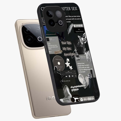Midnight Love Echo Glass Case displayed in angled mockup highlighting elegant love inspired design with deep aesthetic style.