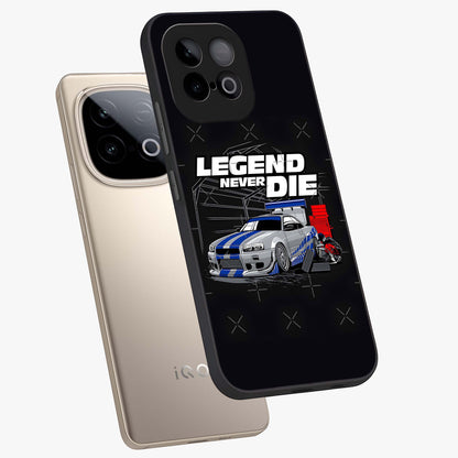 Midnight Racing Legacy Glass Case displayed in angled mockup highlighting dynamic automotive design with bold midnight aesthetic.