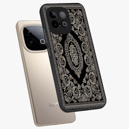 Noir Bloom Elegance Glass Case displayed in angled mockup highlighting refined flower design with stylish noir aesthetic.